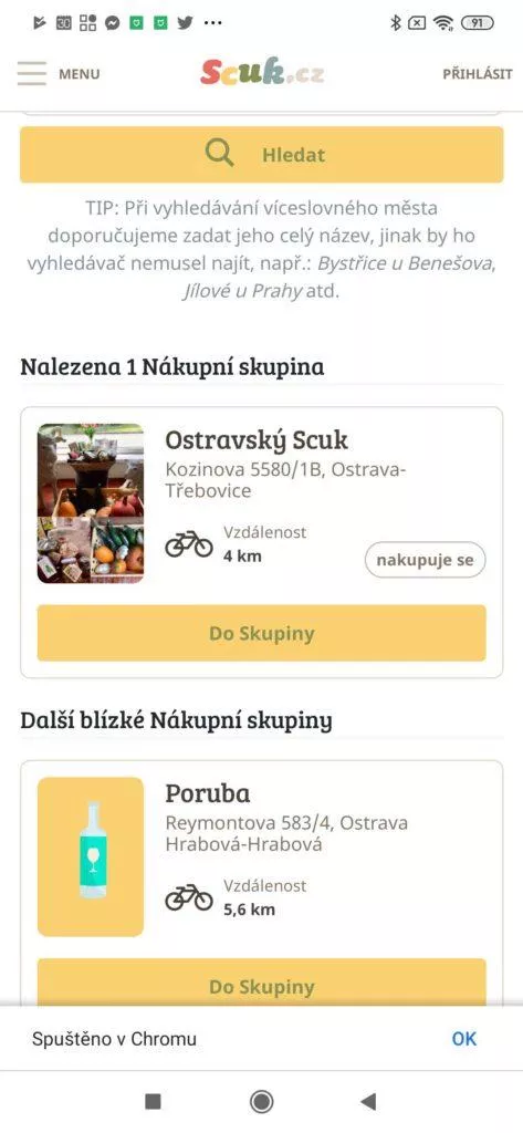 Výběr Nákupní skupiny