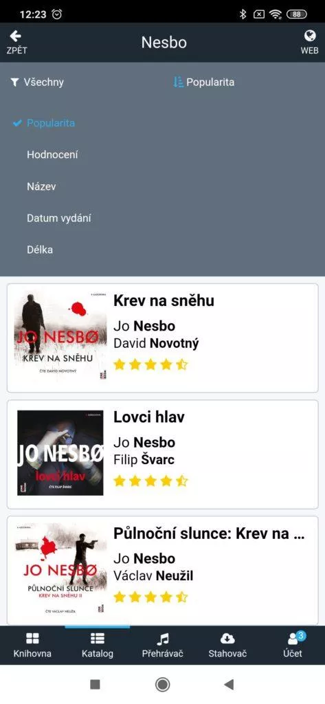 Vyhledávání a třídění