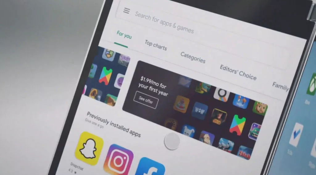 microsoft surface duo google play store