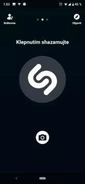 shazam tmavý motiv dark mode