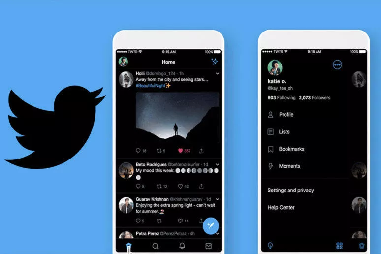 twitter lights out tmavý režim