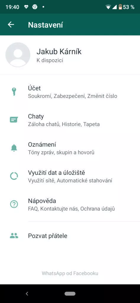 whatsapp otisk prstu