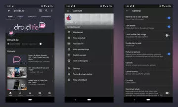 youtube tmavý režim android