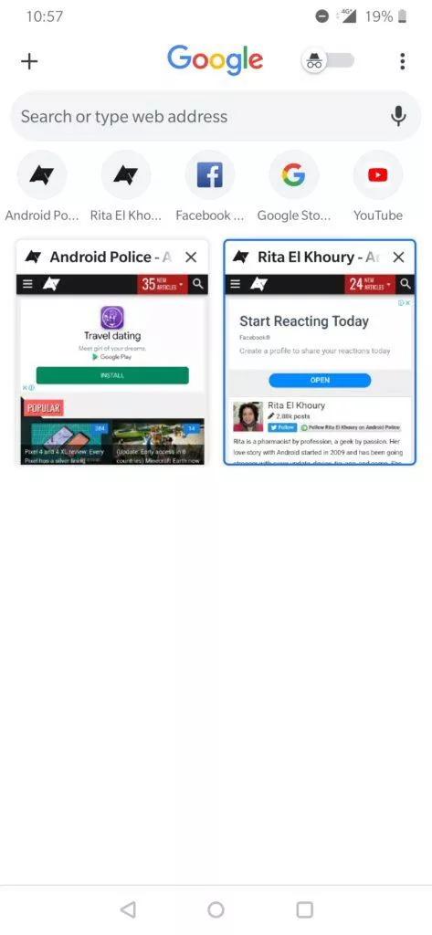 google chrome nový přepínač karet