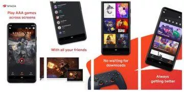 Google Stadia aplikace náhled