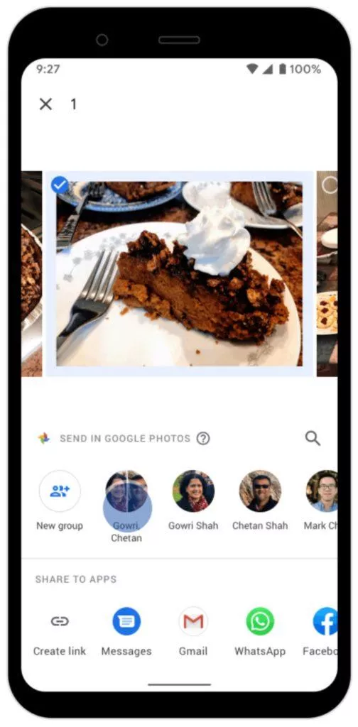 chatování v aplikaci Fotky Google screen 3