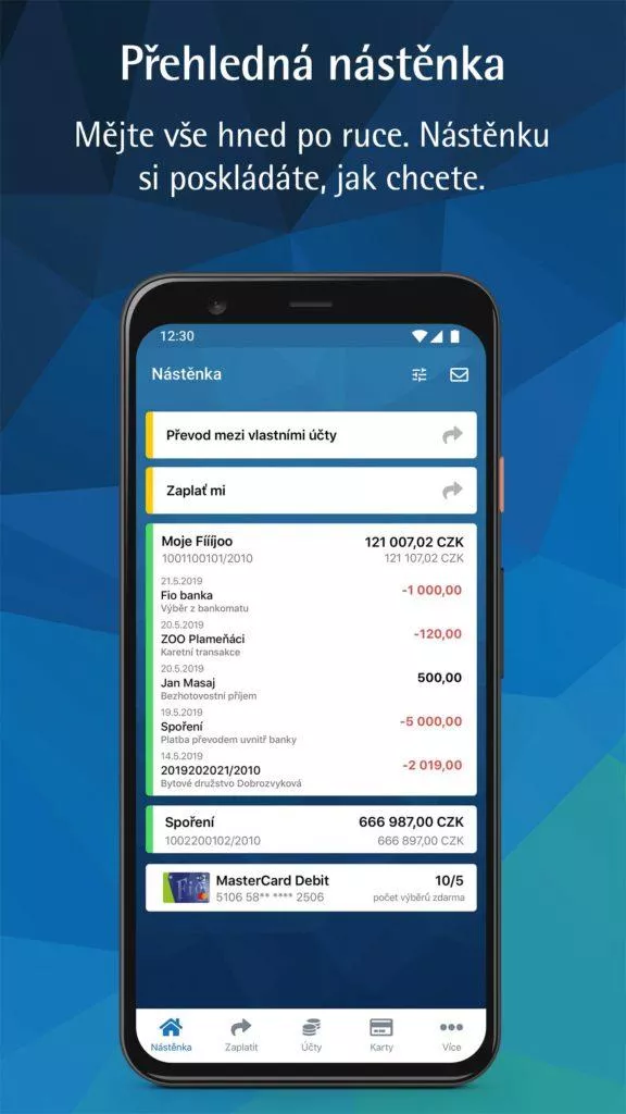 Fio Smartbanking CZ - mobilní bankovnictví