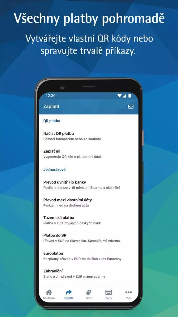 Fio Smartbanking CZ - mobilní bankovnictví