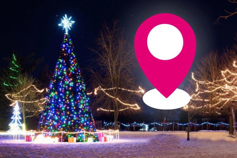 geolokace vánoční stromky T-Mobile