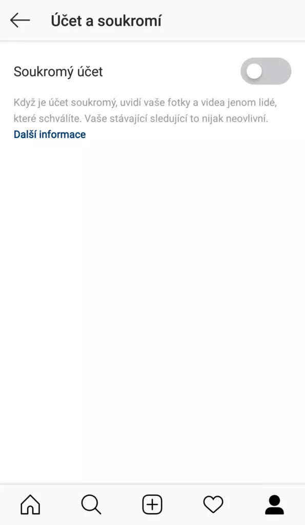 jak na soukromý instagram