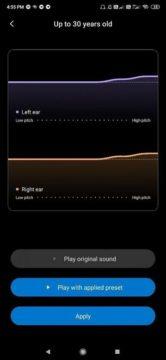 nastavení zvuku v MIUI 11 profil do 30 let