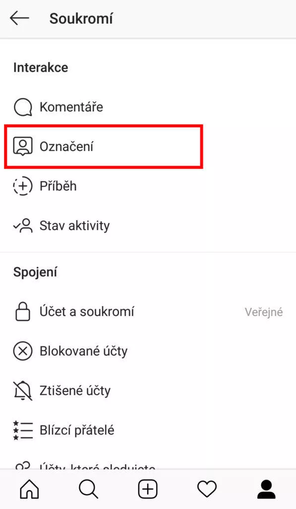 označení fotky instagram