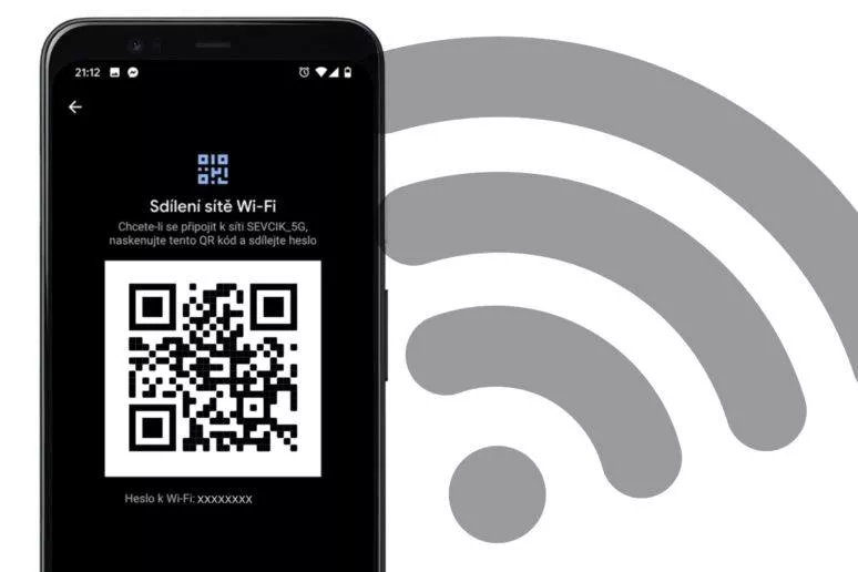 sdílení WiFi přes QR kód sdílení WiFi přes QR kód