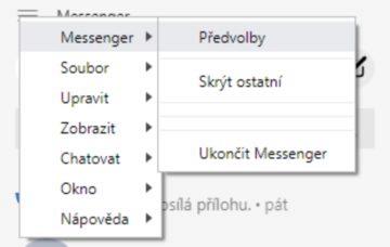 tmavý režim pro Messenger ve Windows screen 1