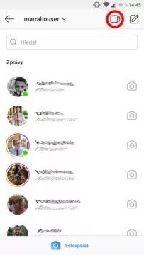 videohovory na Instagramu screen 2