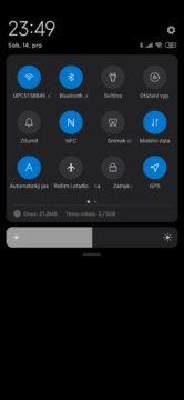 Xiaomi Mi Note 10 přepínače