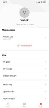 Amazfit app profil