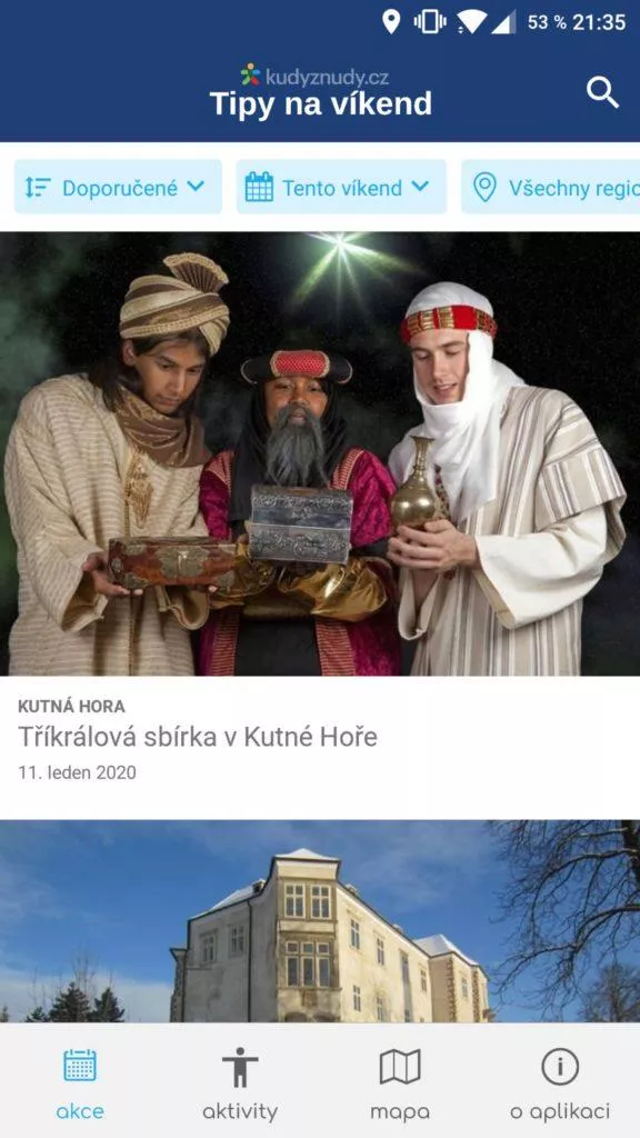 aplikace Kudy z nudy tipy na vikend akce