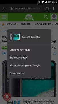 Chrome kopírování obrázků do schránky