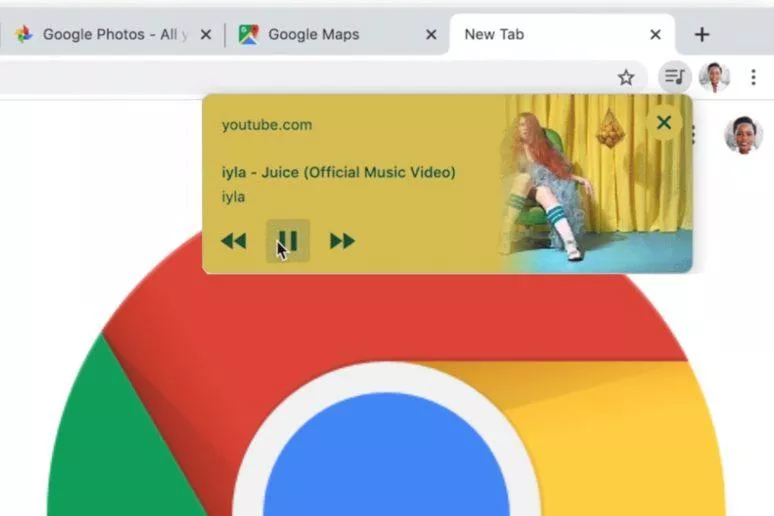 Chrome ovládání médií