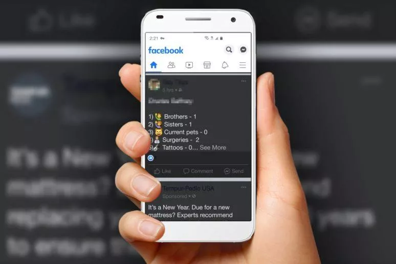 facebook tmavý režim Android