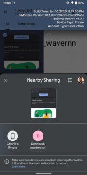 Fast Share Nearby Sharing screen 1