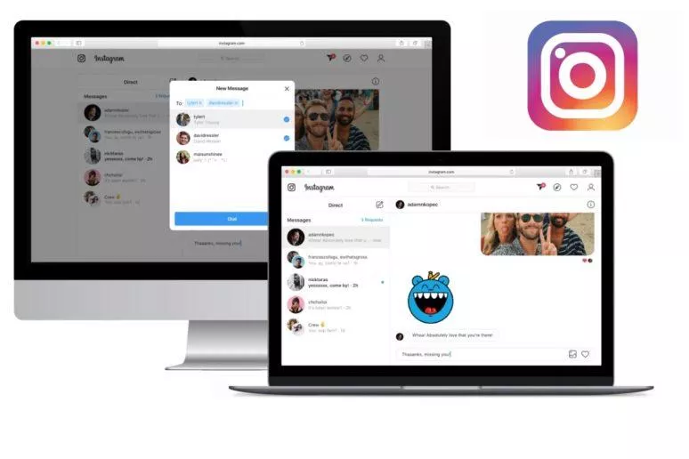 Instagram chat na webu Instagram chat na webu