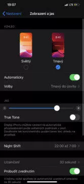 ios 13 tmavý režim