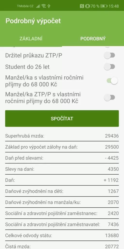 Mzdová kalkulačka 2020 - spočítejte si čistou mzdu