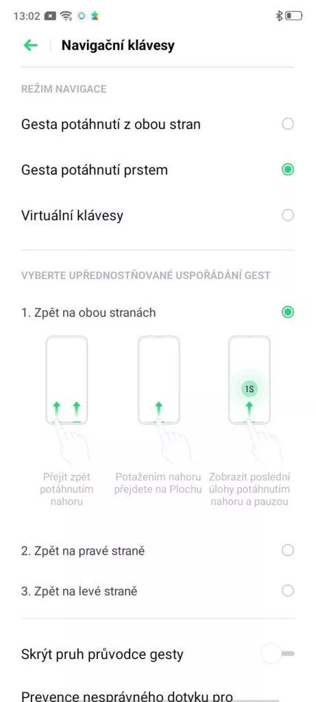 realme 5 ovladani gesty