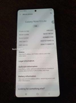 reálné fotky Galaxy Note10 Lite 5