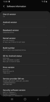 update Android 10 Samsung Galaxy S9 screenshot 2