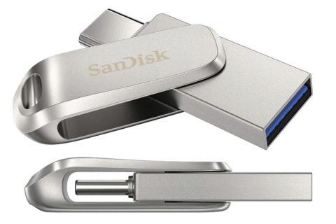 USB-C USB-A Sandisk 1 TB flash disk