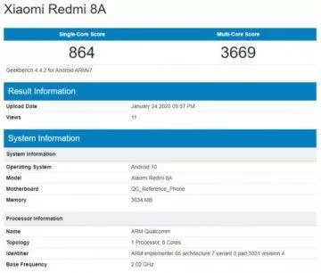 xiaomi redmi 8a android 10