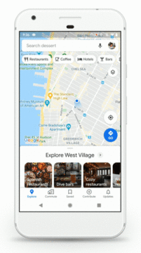 Google Mapy novinky 2020 pět karet