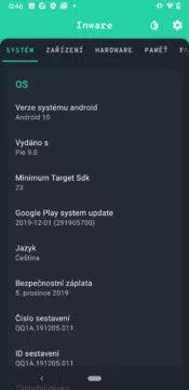 jak zjistit typ procesoru android