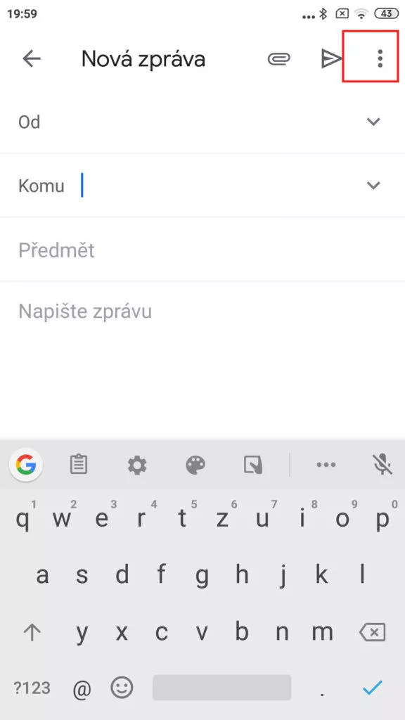 plán odeslání pošty