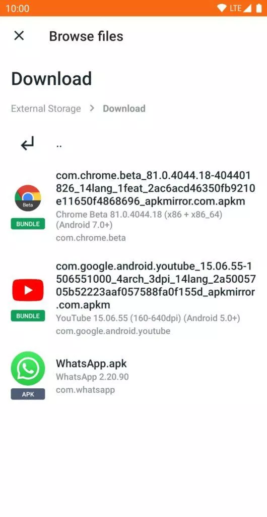 aplikace APKMirror Installer screen 2