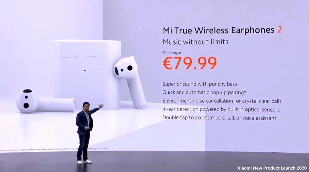 bezdrátová sluchátka Xiaomi Mi True Wireless Earphones 2