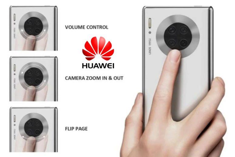 ovládání na zádech Huawei