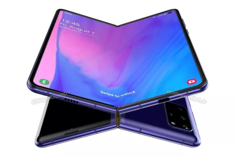 levný ohebný telefon Samsung Galaxy Fold 2 Waqar Kahn rendery levný ohebný telefon Samsung Galaxy Fold 2 Waqar Kahn rendery