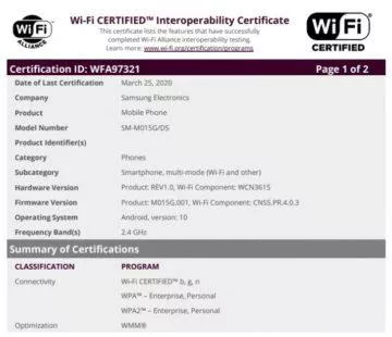 samsung galaxy m01 android 10