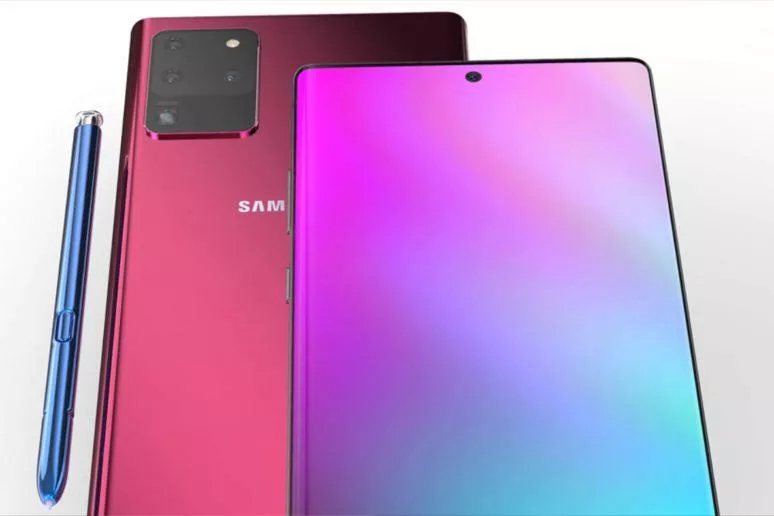 Samsung Galaxy Note20 Plus Ultra LGD rendery Samsung Galaxy Note20 Plus Ultra LGD rendery