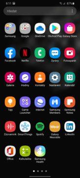 Samsung One UI 2 menu