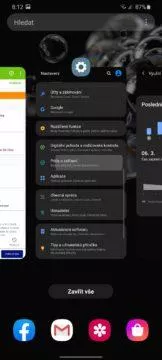 Samsung One UI 2 posledni aplikace