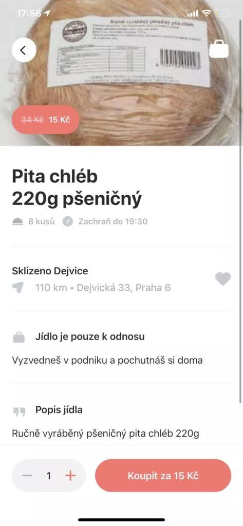 šetření jídla