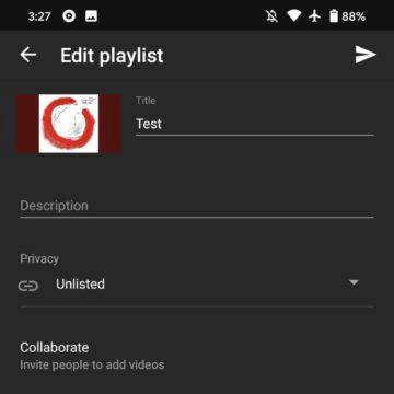 YouTube Music sdílená editace playlistů screen 1