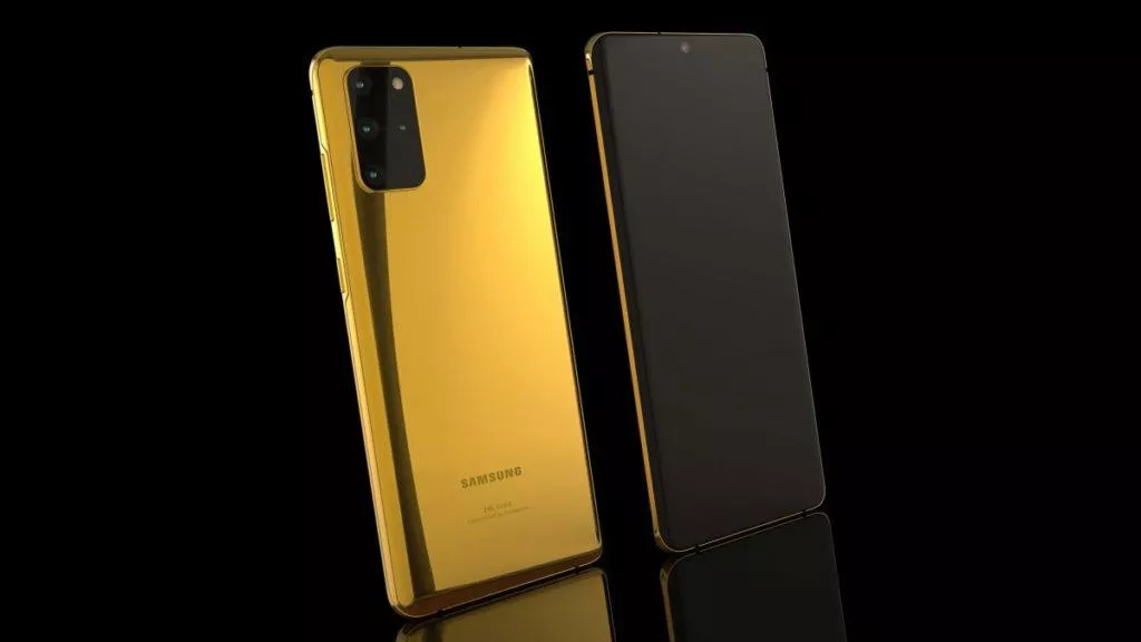 zlatý samsung galaxy s20 plus