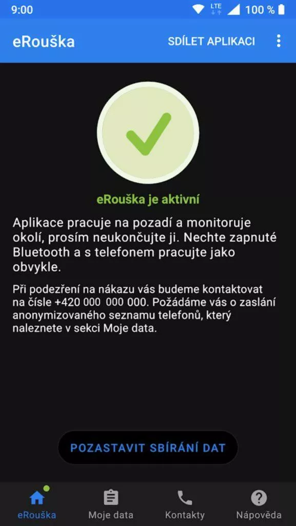 aplikace eRouška screen 5