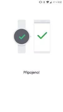 Aplikace Wear OS pripojeno